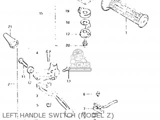 LEFT HANDLE SWITCH (MODEL Z) - GS650E 1982 (Z) USA (E03)