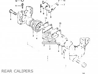 REAR CALIPERS - GS650E 1982 (Z) USA (E03)