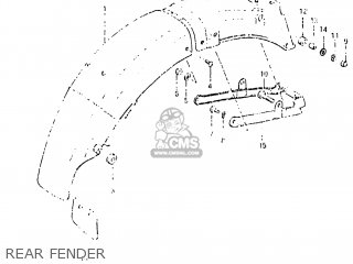 REAR FENDER - GS650E 1982 (Z) USA (E03)