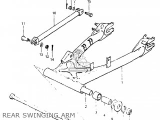 REAR SWINGING ARM - GS650E 1982 (Z) USA (E03)