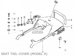 SEAT TAIL COVER (MODEL X) - GS650E 1982 (Z) USA (E03)