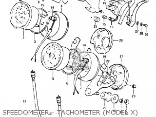 SPEEDOMETER - TACHOMETER (MODEL X) - GS650E 1982 (Z) USA (E03)