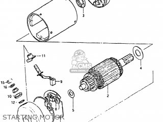 STARTING MOTOR - GS650E 1982 (Z) USA (E03)