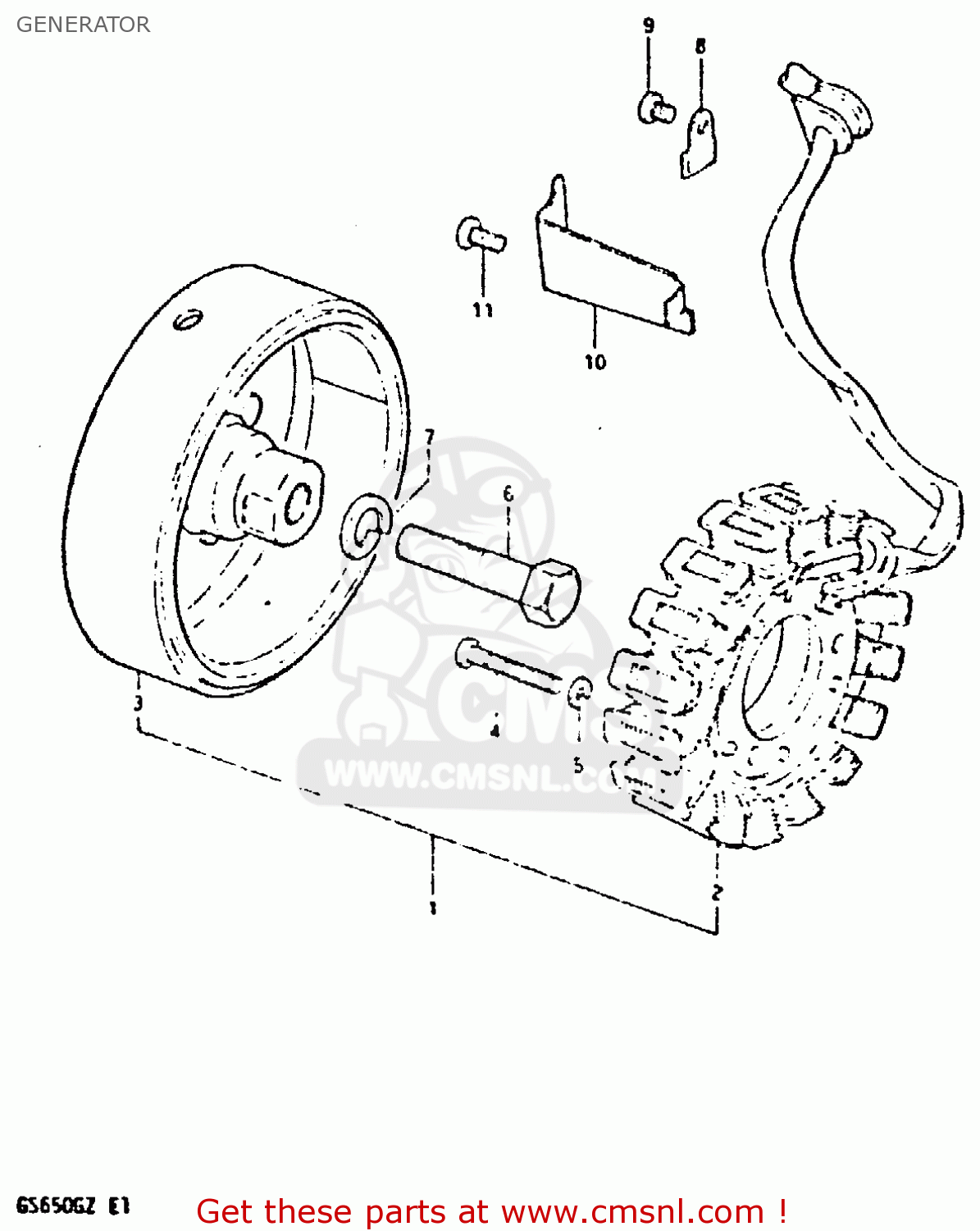 GENERATOR GS650G 1981 (X) (E01 E02 E04 E06 E16 E18 E21 E22 E24 E39)