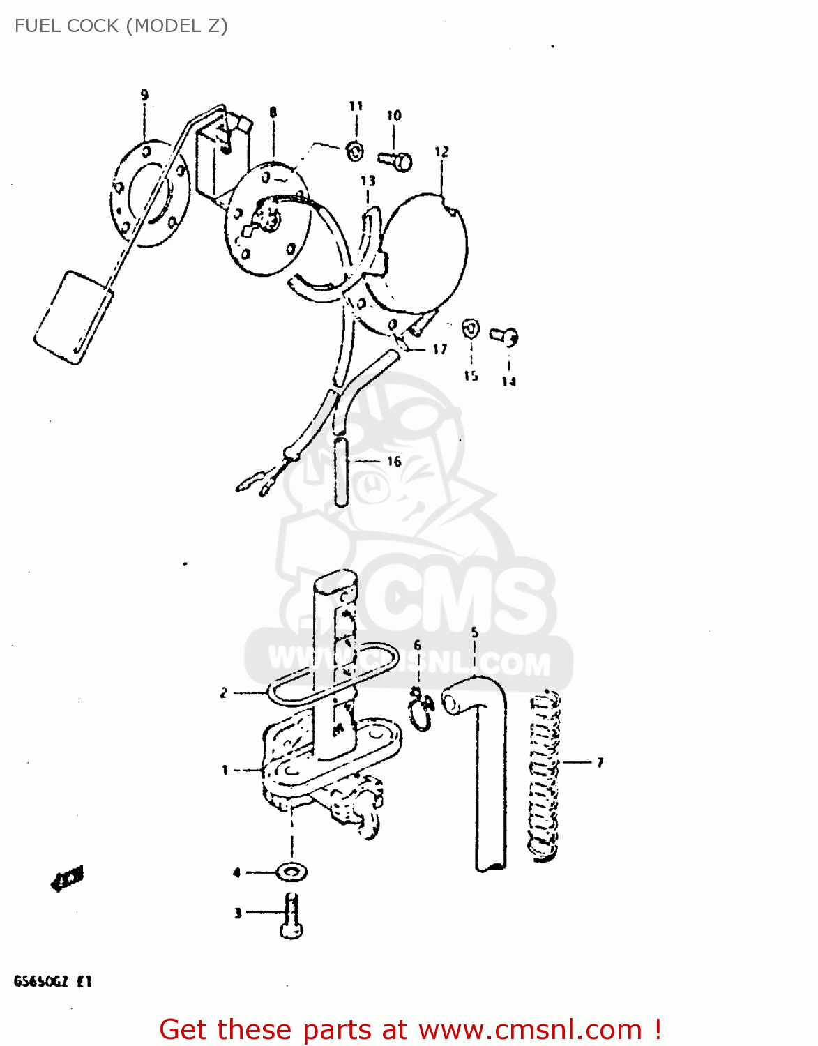 FUEL COCK (MODEL Z) GS650G 1981 (X) (E01 E02 E04 E06 E16 E18 E21 E22 E24 E39)