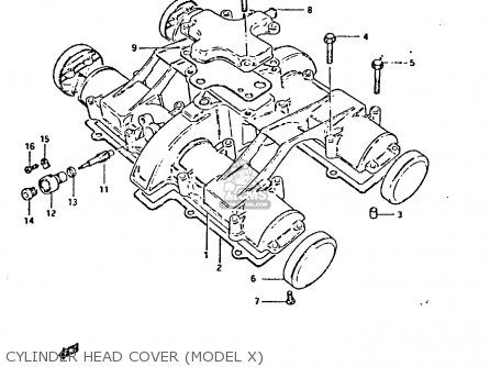 CYLINDER HEAD COVER (MODEL X) - GS650G 1981 (X) (E01 E02 E04 E06 E16 E18 E21 E22 E24 E39)