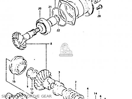 SECONDARY DRIVE GEAR - GS650G 1981 (X) (E01 E02 E04 E06 E16 E18 E21 E22 E24 E39)