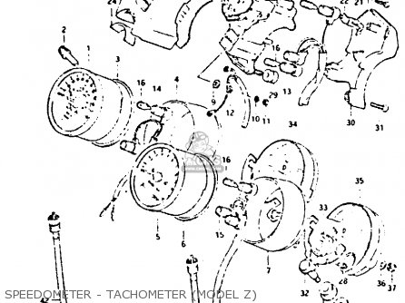 SPEEDOMETER - TACHOMETER (MODEL Z) - GS650G 1981 (X) (E01 E02 E04 E06 E16 E18 E21 E22 E24 E39)