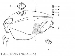 FUEL TANK (MODEL X) - GS650G 1981 (X) (E01 E02 E04 E06 E16 E18 E21 E22 E24 E39)