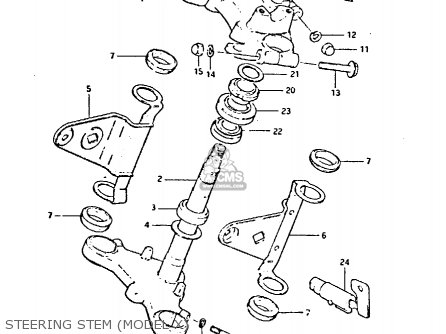 STEERING STEM (MODEL X) - GS650G 1981 (X) (E01 E02 E04 E06 E16 E18 E21 E22 E24 E39)