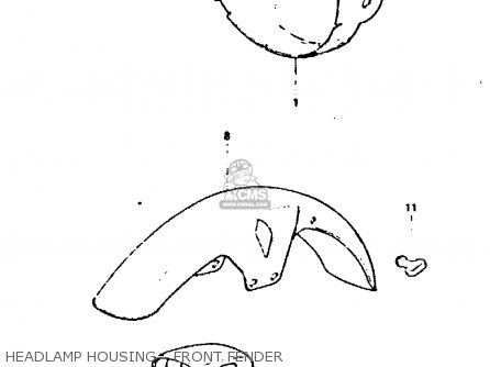 HEADLAMP HOUSING - FRONT FENDER - GS650G 1981 (X) (E01 E02 E04 E06 E16 E18 E21 E22 E24 E39)