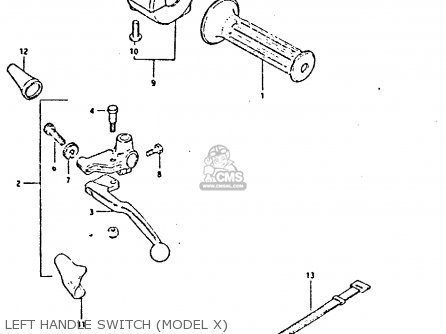 LEFT HANDLE SWITCH (MODEL X) - GS650G 1981 (X) (E01 E02 E04 E06 E16 E18 E21 E22 E24 E39)