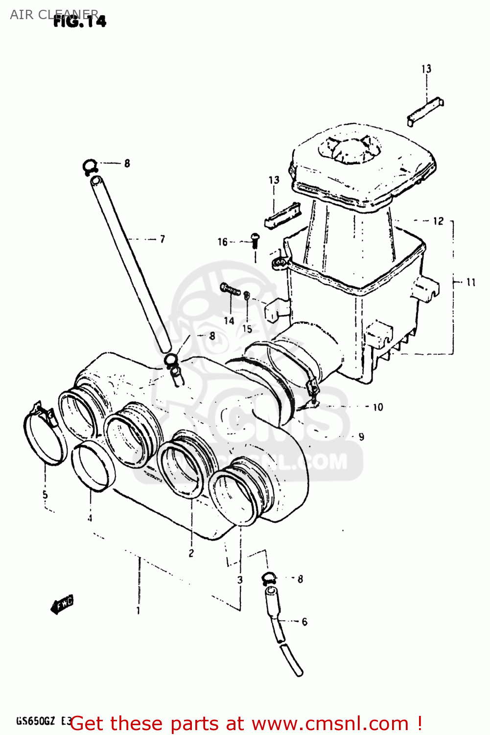 AIR CLEANER GS650G 1981 (X) USA (E03)