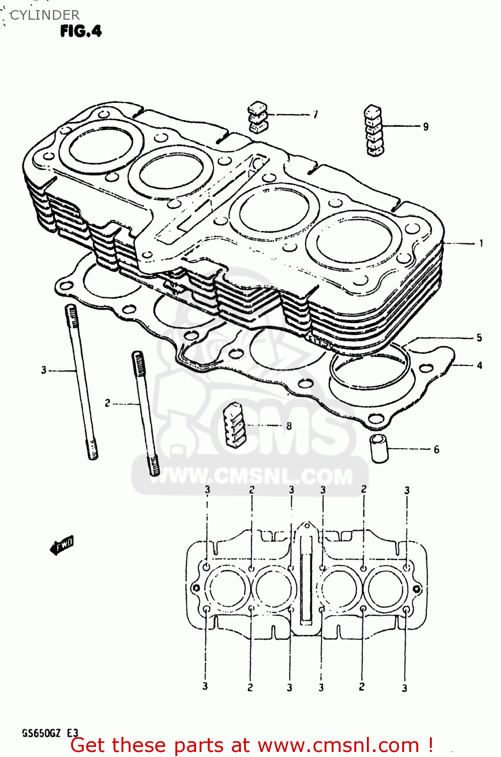 CYLINDER GS650G 1981 (X) USA (E03)