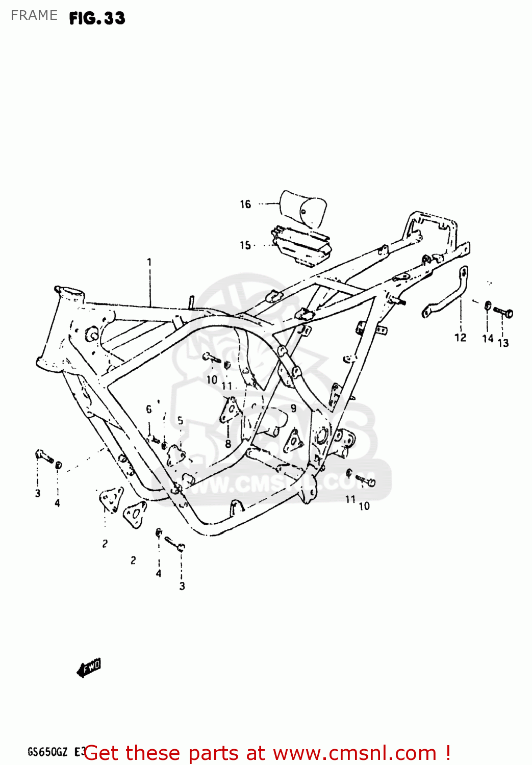 FRAME GS650G 1981 (X) USA (E03)
