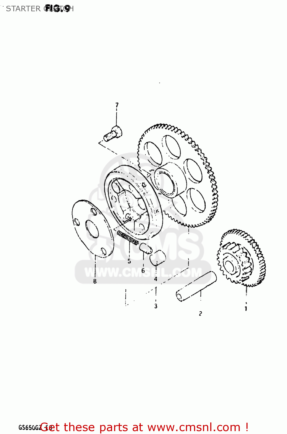 STARTER CLUTCH GS650G 1981 (X) USA (E03)