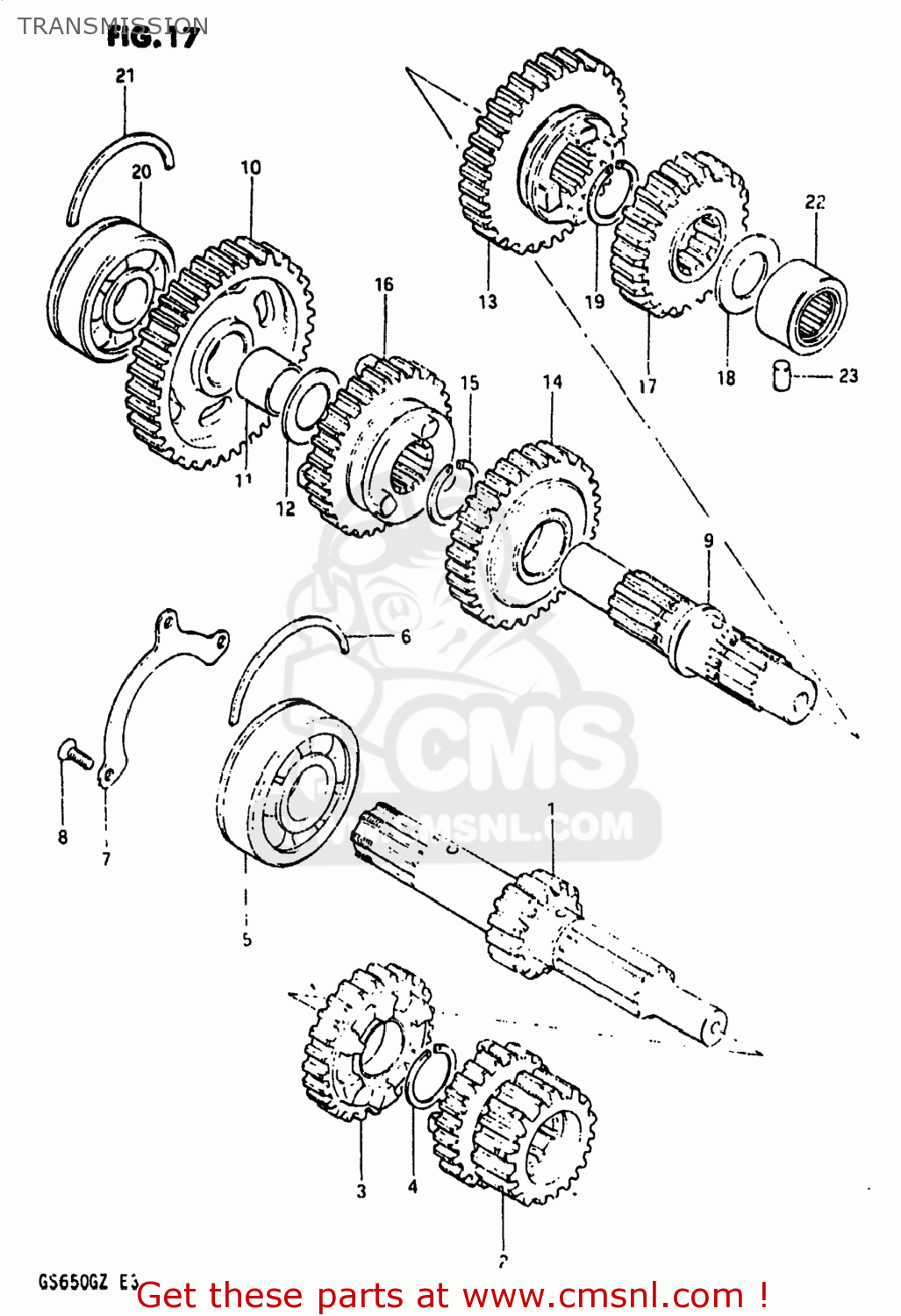 TRANSMISSION GS650G 1981 (X) USA (E03)