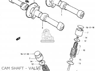 CAM SHAFT - VALVE - GS650G 1981 (X) USA (E03)