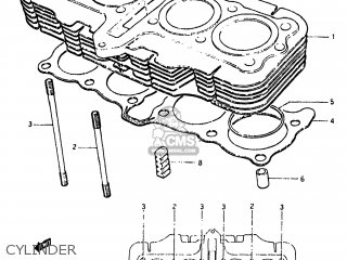 CYLINDER - GS650G 1981 (X) USA (E03)