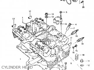 CYLINDER HEAD - GS650G 1981 (X) USA (E03)