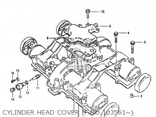 CYLINDER HEAD COVER (F.NO.103561~) - GS650G 1981 (X) USA (E03)