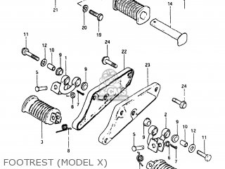 FOOTREST (MODEL X) - GS650G 1981 (X) USA (E03)