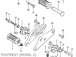FOOTREST (MODEL Z) - GS650G 1981 (X) USA (E03)