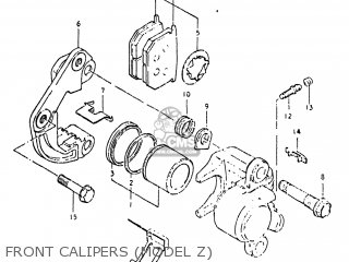 FRONT CALIPERS (MODEL Z) - GS650G 1981 (X) USA (E03)