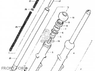 FRONT FORK - GS650G 1981 (X) USA (E03)