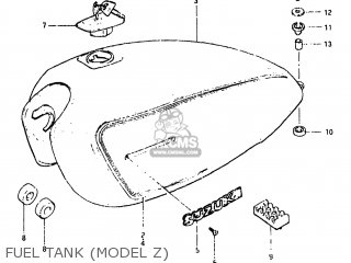 FUEL TANK (MODEL Z) - GS650G 1981 (X) USA (E03)