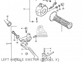 LEFT HANDLE SWITCH (MODEL X) - GS650G 1981 (X) USA (E03)