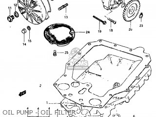 OIL PUMP - OIL FILTER - GS650G 1981 (X) USA (E03)