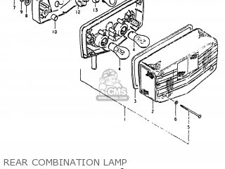 REAR COMBINATION LAMP - GS650G 1981 (X) USA (E03)