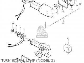 TURN SIGNAL LAMP (MODEL Z) - GS650G 1981 (X) USA (E03)
