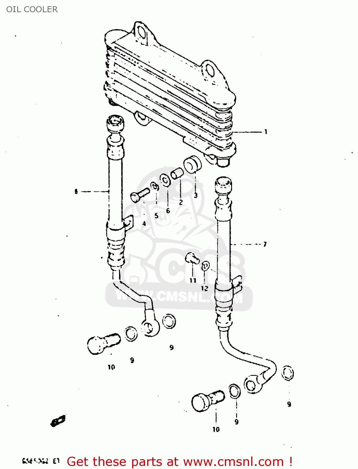 OIL COOLER GS650G 1982 (Z) (E01 E02 E04 E06 E16 E18 E21 E22 E24 E39)