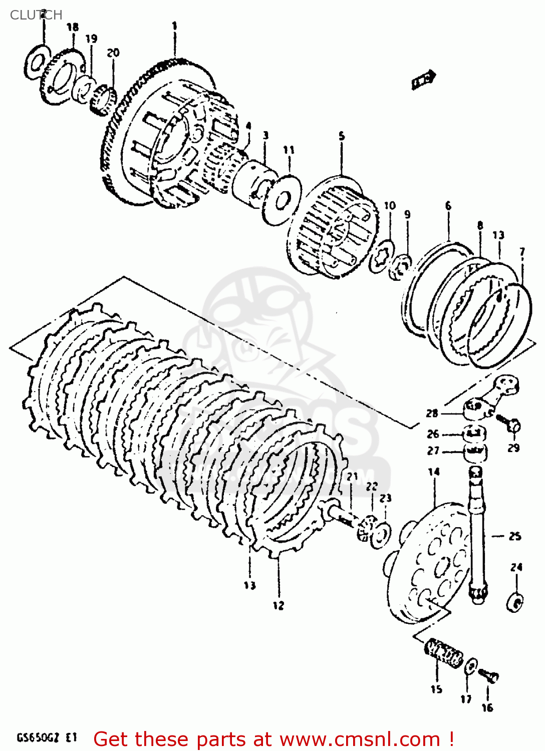 CLUTCH GS650G 1982 (Z) (E01 E02 E04 E06 E16 E18 E21 E22 E24 E39)