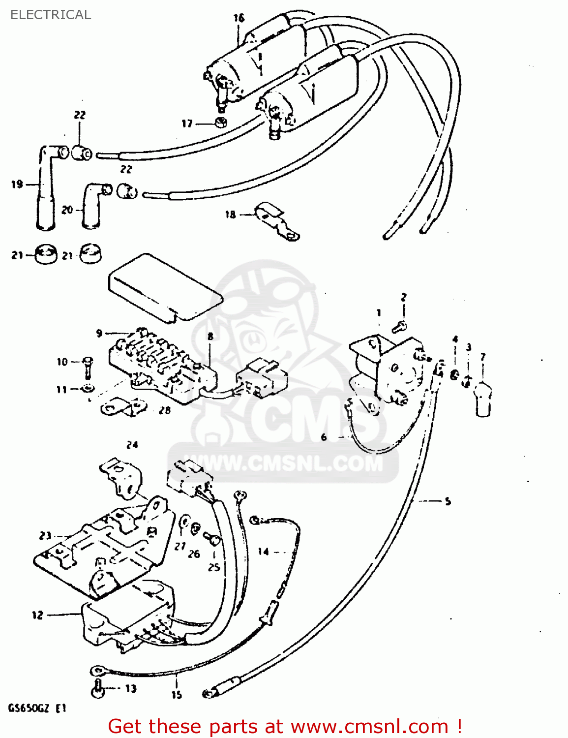 ELECTRICAL GS650G 1982 (Z) (E01 E02 E04 E06 E16 E18 E21 E22 E24 E39)