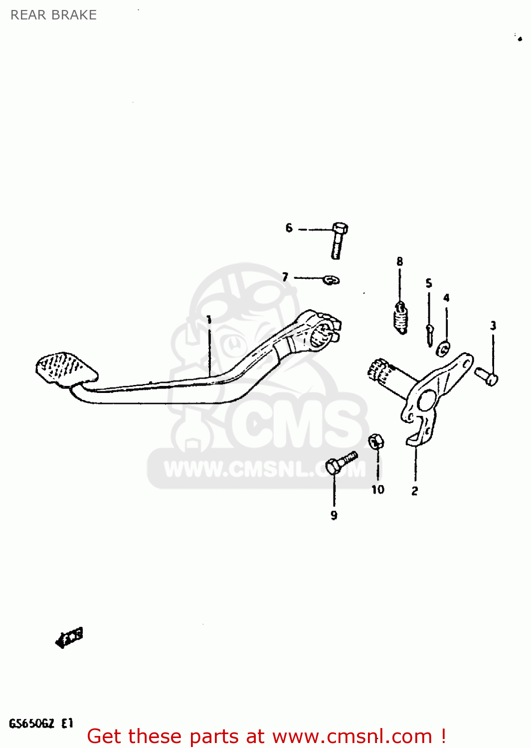 REAR BRAKE GS650G 1982 (Z) (E01 E02 E04 E06 E16 E18 E21 E22 E24 E39)