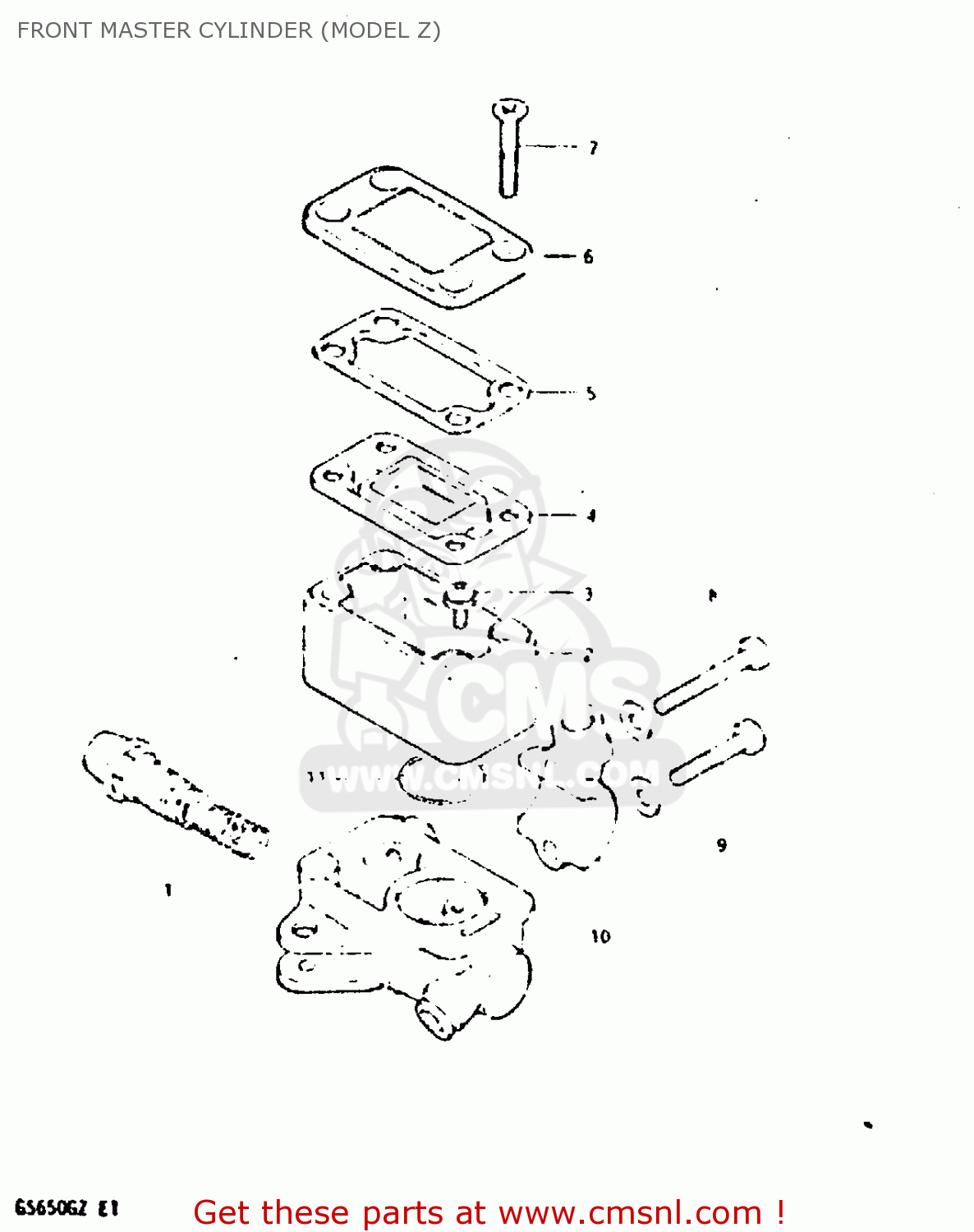FRONT MASTER CYLINDER (MODEL Z) GS650G 1982 (Z) (E01 E02 E04 E06 E16 E18 E21 E22 E24 E39)