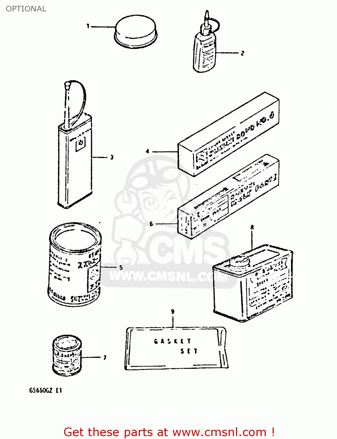OPTIONAL GS650G 1982 (Z) (E01 E02 E04 E06 E16 E18 E21 E22 E24 E39)