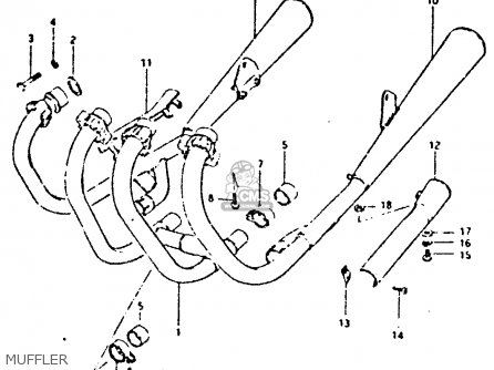 MUFFLER - GS650G 1982 (Z) (E01 E02 E04 E06 E16 E18 E21 E22 E24 E39)