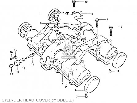 CYLINDER HEAD COVER (MODEL Z) - GS650G 1982 (Z) (E01 E02 E04 E06 E16 E18 E21 E22 E24 E39)