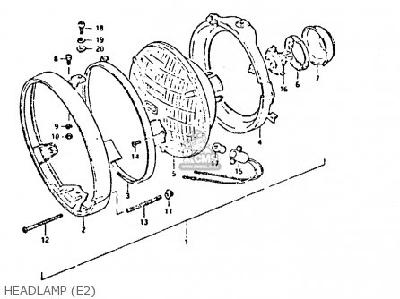 HEADLAMP (E2) - GS650G 1982 (Z) (E01 E02 E04 E06 E16 E18 E21 E22 E24 E39)