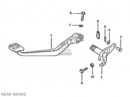 REAR BRAKE - GS650G 1982 (Z) (E01 E02 E04 E06 E16 E18 E21 E22 E24 E39)