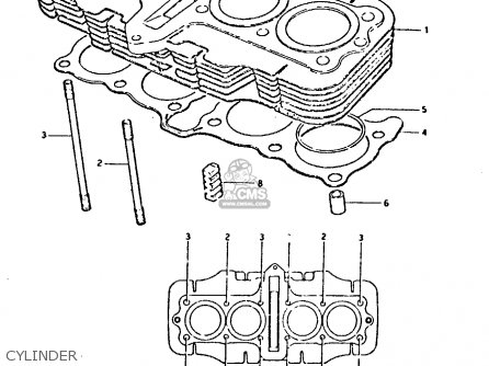 CYLINDER - GS650G 1982 (Z) (E01 E02 E04 E06 E16 E18 E21 E22 E24 E39)