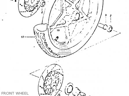 FRONT WHEEL - GS650G 1982 (Z) (E01 E02 E04 E06 E16 E18 E21 E22 E24 E39)