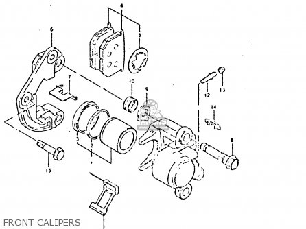 FRONT CALIPERS - GS650G 1982 (Z) (E01 E02 E04 E06 E16 E18 E21 E22 E24 E39)