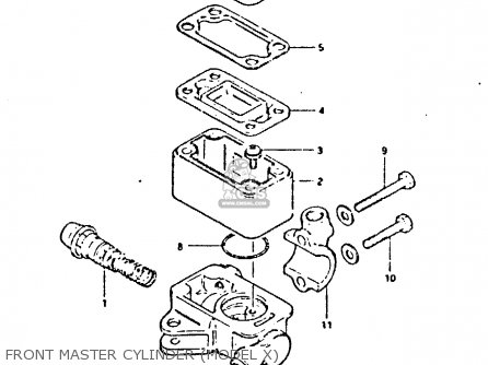 FRONT MASTER CYLINDER (MODEL X) - GS650G 1982 (Z) (E01 E02 E04 E06 E16 E18 E21 E22 E24 E39)