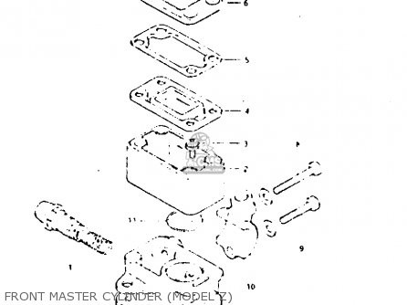 FRONT MASTER CYLINDER (MODEL Z) - GS650G 1982 (Z) (E01 E02 E04 E06 E16 E18 E21 E22 E24 E39)