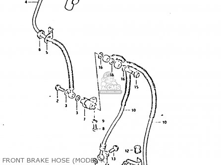 FRONT BRAKE HOSE (MODEL X) - GS650G 1982 (Z) (E01 E02 E04 E06 E16 E18 E21 E22 E24 E39)